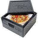 Thermoisolating container for pizza cartons