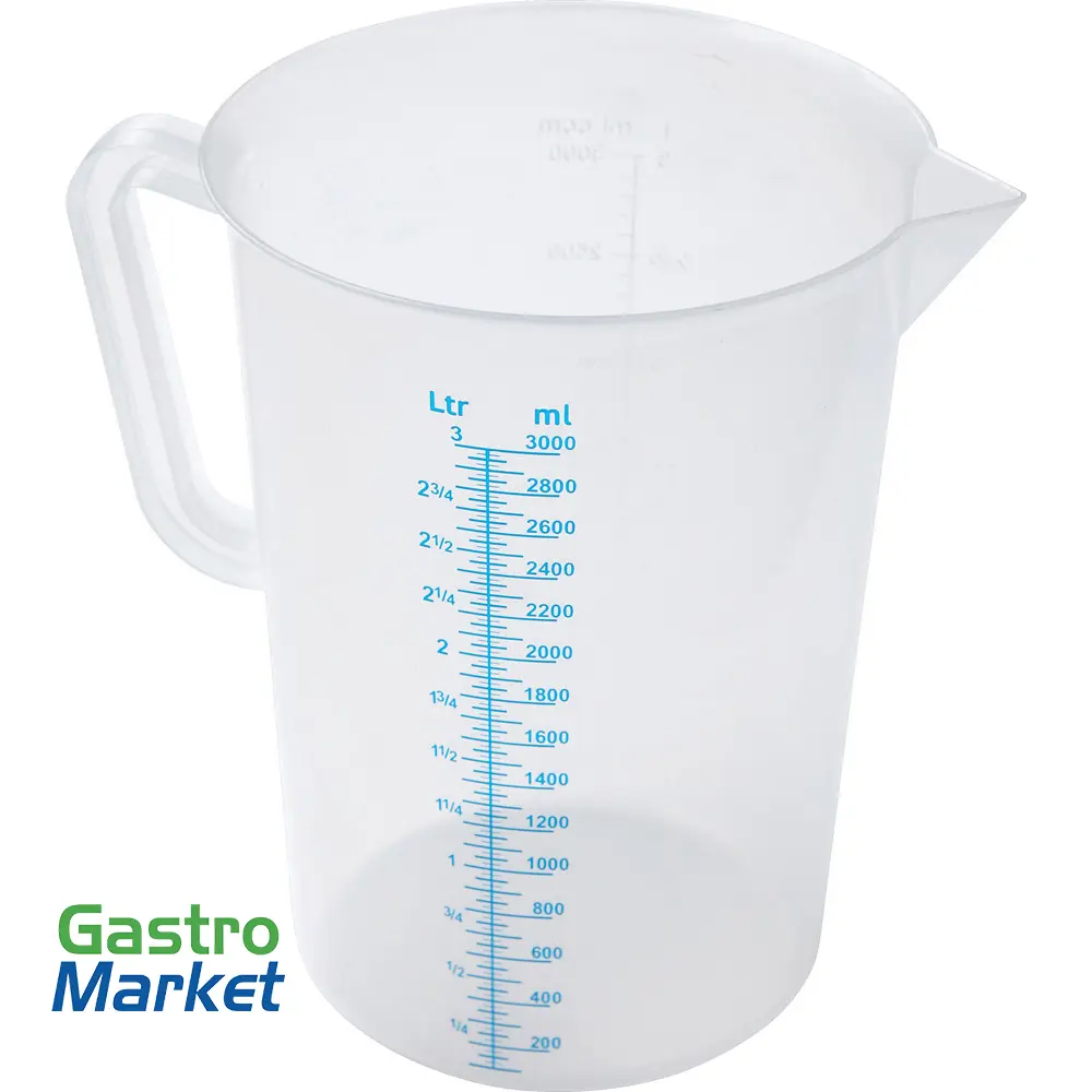 Measuring jug transparent, blue gauge - 1 l
