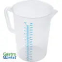 Messbecher transparent mit blauer Skale - 5 l