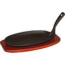 Grillpan Stalgast® - cast iron + wooden plate