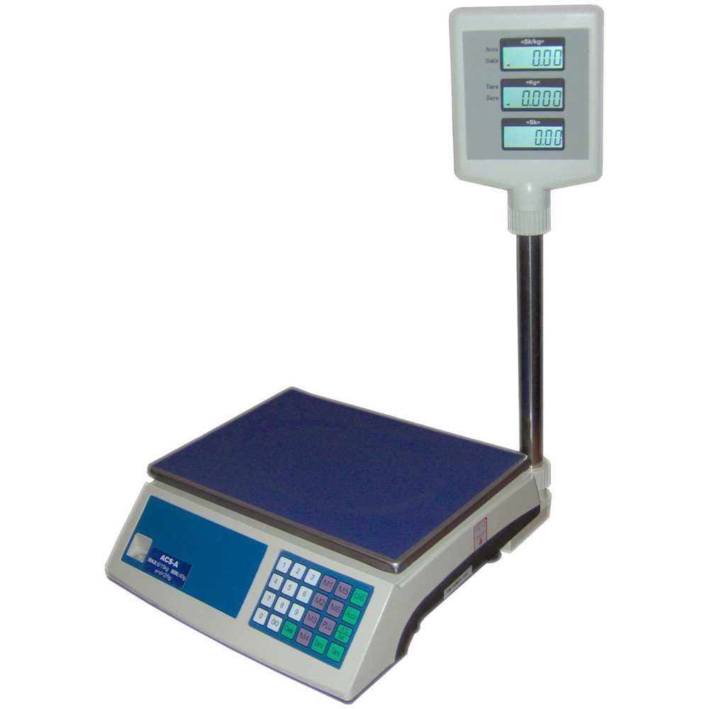 Table scale till 15 kg, with pole / certified