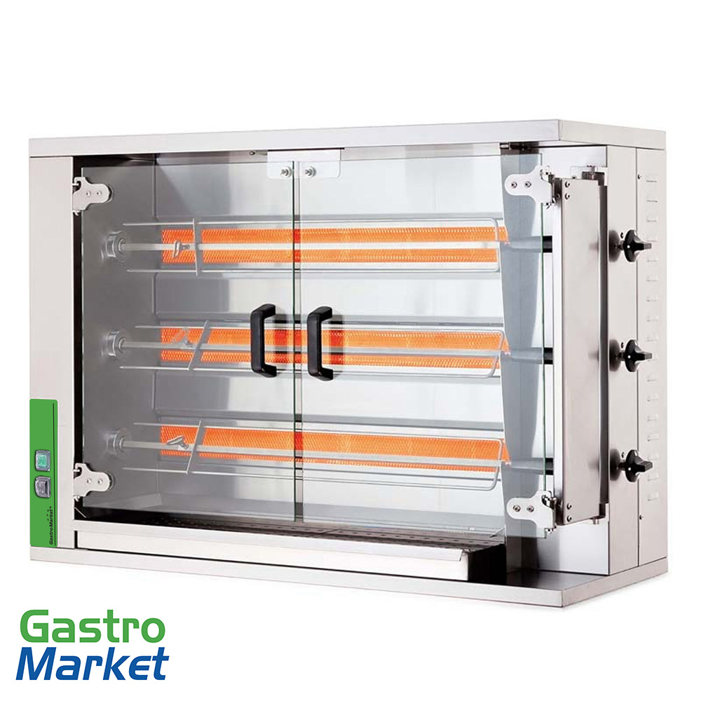 Electric grill for chickens GASTROMARKET® - 3 skewers