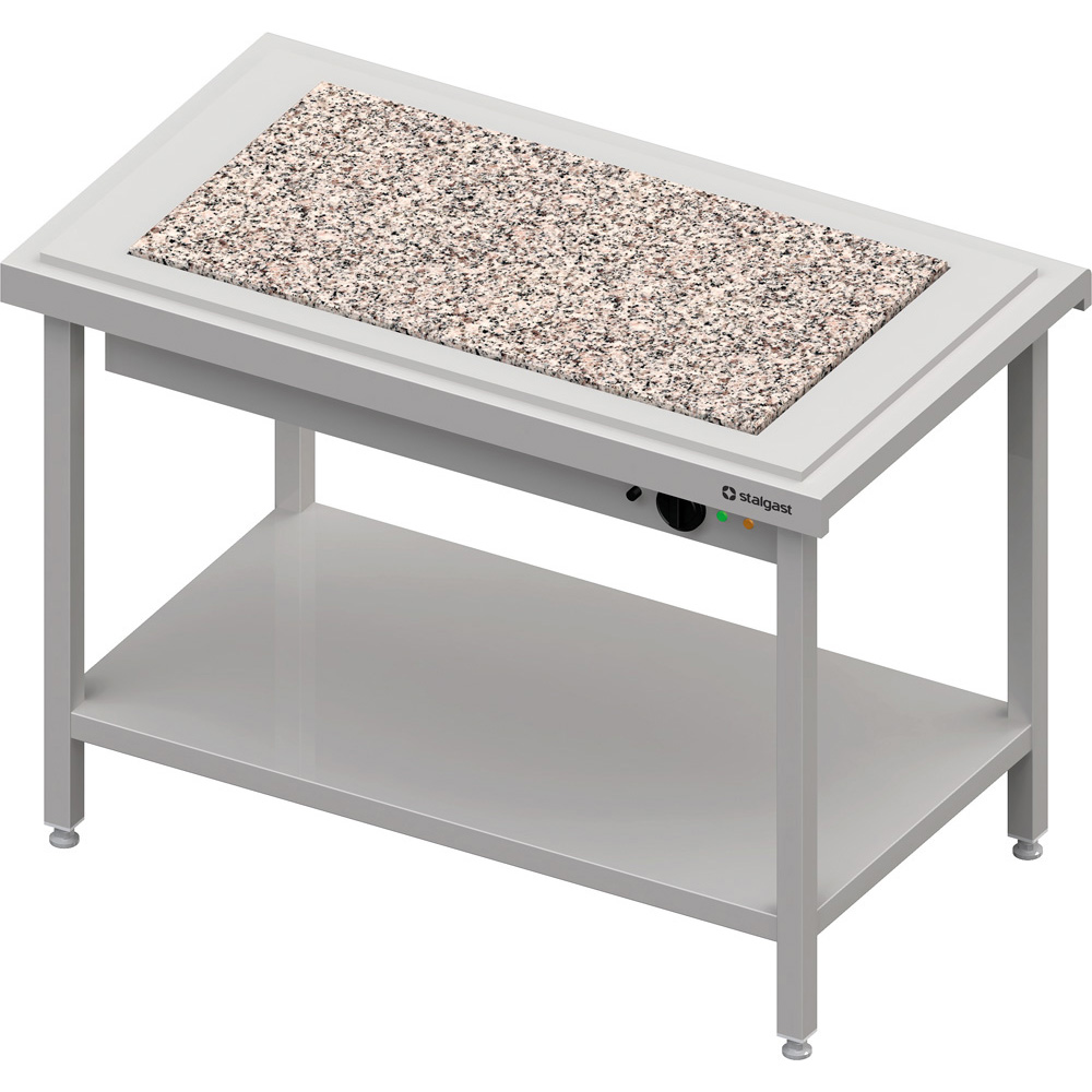 Heated table with granite stone  3x GN1/1