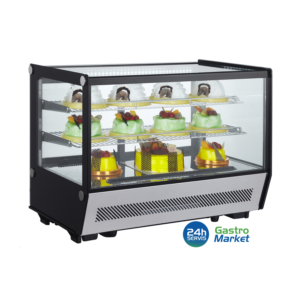 Chladiaca pultová vitrína 160l - hranatá