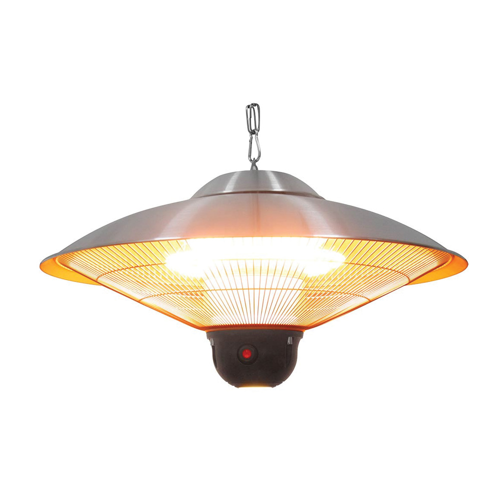 Závesná vykurovacia lampa s diaľkovým ovládaním a LED osvetlením, P 2,1 kW | STALGAST 692310