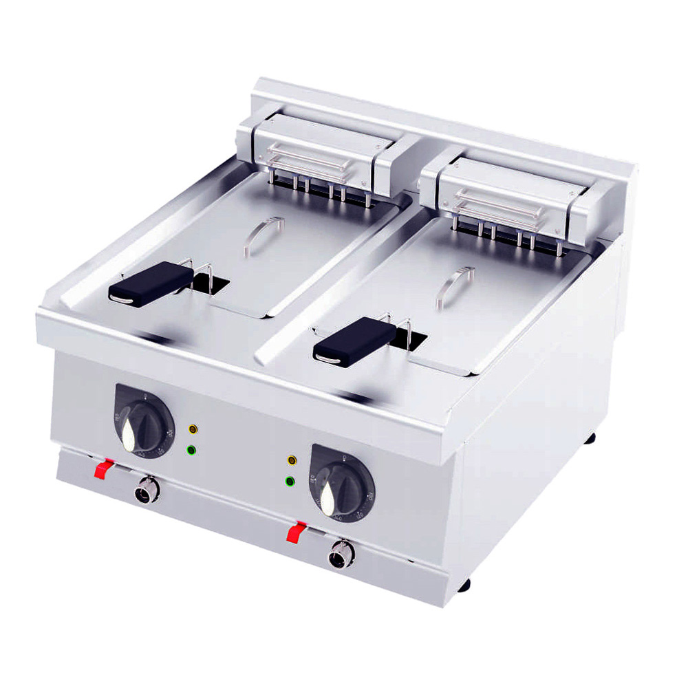 Gastromarket 600 Elektrická dvoj- fritéza  2 x 12 l - bez podstavca  