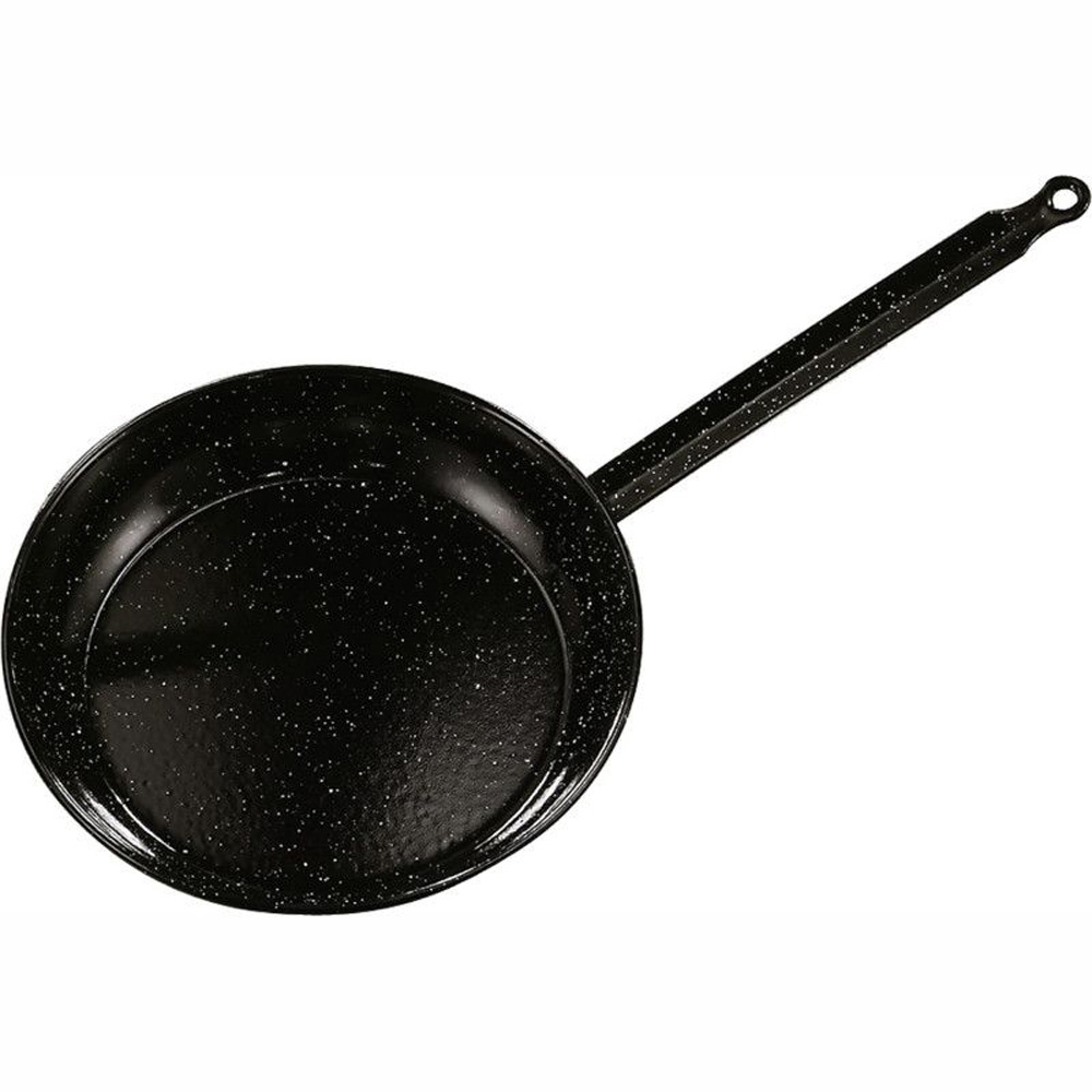  LA IDEAL - Plytká panvica zo smaltovanej uhlíkovej ocele s rukoväťou - Ø Cm 24