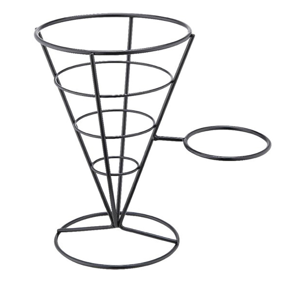 Servírovací kornút - čierny s rukoväťou