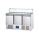 Trojdverový pizzastôl STALGAST - 8x GN1/6 s vitrínou