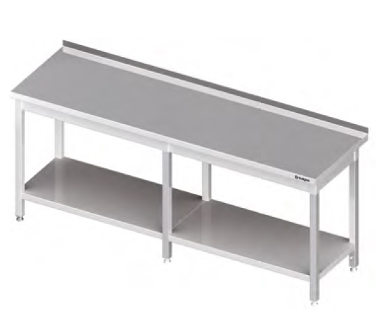 Pracovný stôl s policou dlhý 2400 x 600 x 900 mm (POUŽÍVANÝ)
