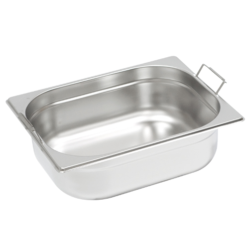 STALGAST® ECO GN Behälter 1/2 mit Bügelgriffen, Edelstahl AISI 201, 100 mm Tiefe, 6 liter