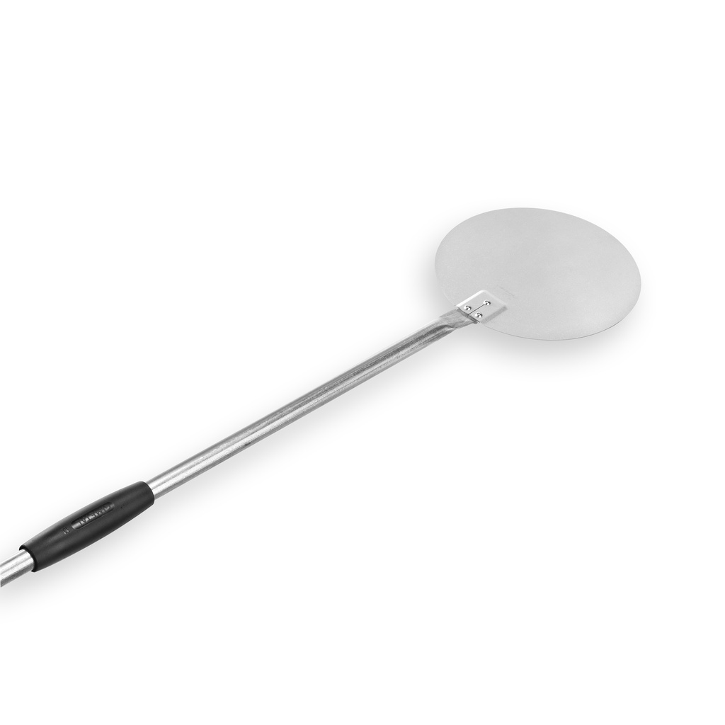 Inox otočná lopatka (palettino) 26 cm | plná | rúčka inox 150 cm | séria Amica | GI Metal R-26/150