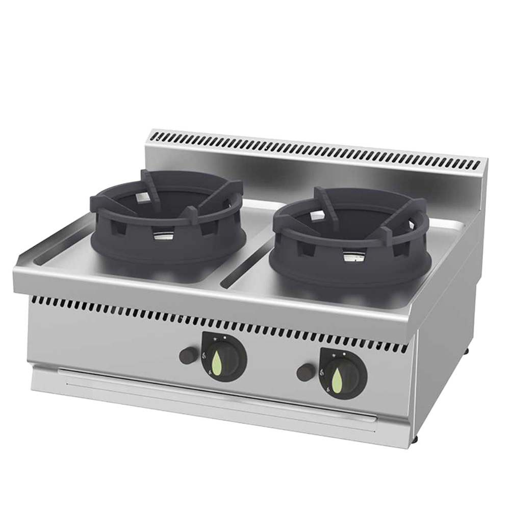 Plynový WOK Gastromarket 700 - 2 horáky 21 kW