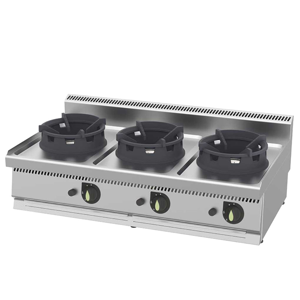 Plynový WOK Gastromarket 700 - 3 horáky 54 kW