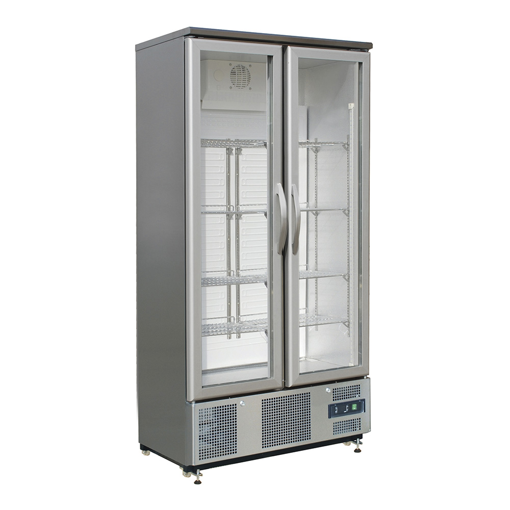 Presklená barová chladnička 2-dverová 490 l