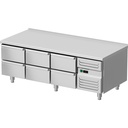 Chladený dno, 1600x700x600 mm, 6 zásuviek GN 1/1 | STALGAST 887136