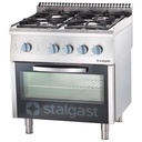 Plynový sporák s plynovou rúrou, 800x700, 24,0+5,0 kW, G30/37 mbar | STALGAST 9710330