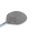 Okrúhla pizza lopata ø45 cm | perforovaná | S.H.A. hliník | rúčka 60 cm | jednotlivo balená | séria Evoluzione | GI Metal E-45F/60/U