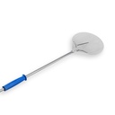 Inox palettino (otočná lopatka) 26 cm | plná | 2SMART rúčka modrá 120 cm | jednotlivo balená | séria Azzurra | GI Metal I-26S/120/U